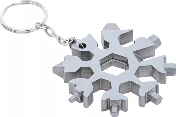 Çok İşlevli Alet 18 Fonksiyonlu Paslanmaz Çelik Anahtarlık