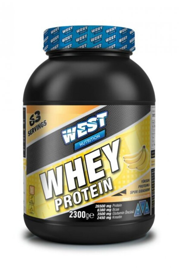 West Whey Protein Tozu 2300 gr 63 Servis Muz