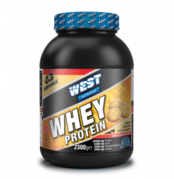 West Whey Protein Tozu 2300 gr 63 Servis Kurabiye+ SHAKER