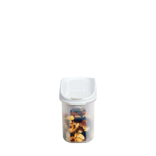 Moonstar Kuru Gıda Bakliyat Saklama Kabı 1,2 LT 6 Lı Set Beyaz-MAS-103 - 2