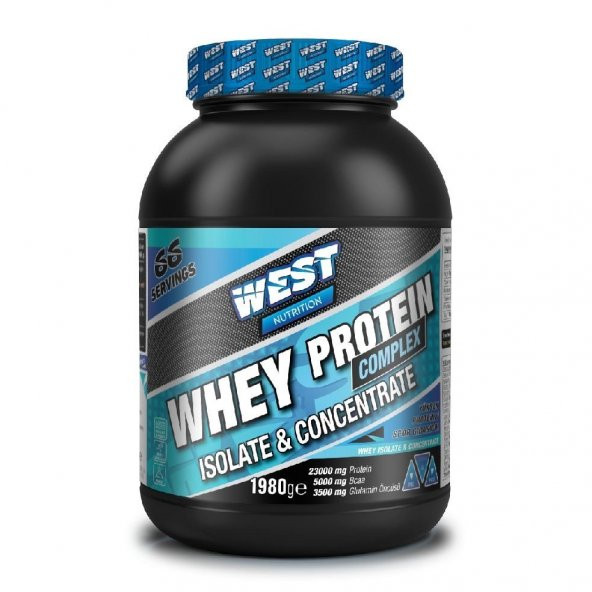 West Whey Protein Tozu Complex İzole & Konsantre 66 Servis 1980 gr + HEDİYE