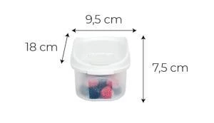 Moonstar Kuru Gıda Bakliyat Saklama Kabı 600 ML 6 Lı Set Beyaz-MAS-104 - 3