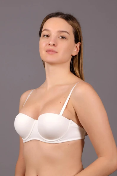New Bra 8310 Kadın Sırtı Şeffaf Desteksiz Sütyen - 4