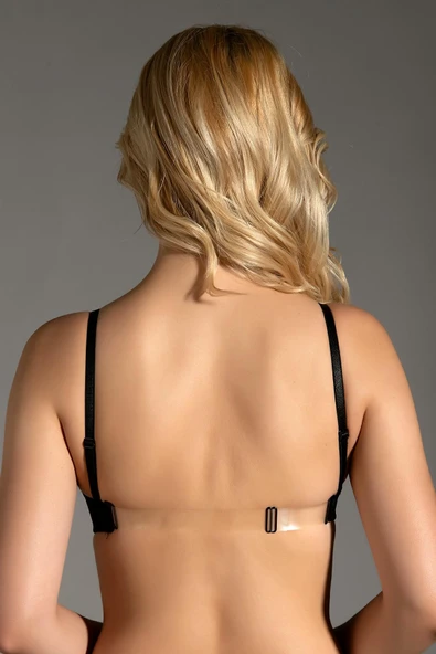 New Bra 8310 Kadın Sırtı Şeffaf Desteksiz Sütyen - 9