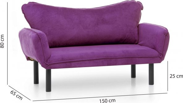 Pafu Chatto İkili Kanepe - Mor - 4
