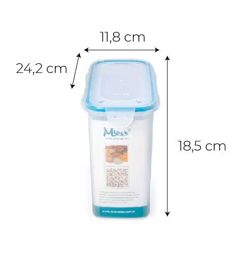 Hava Sızdırmaz Contalı Bakliyat Saklama Kabı 3 LT 4 Lü Set - 3