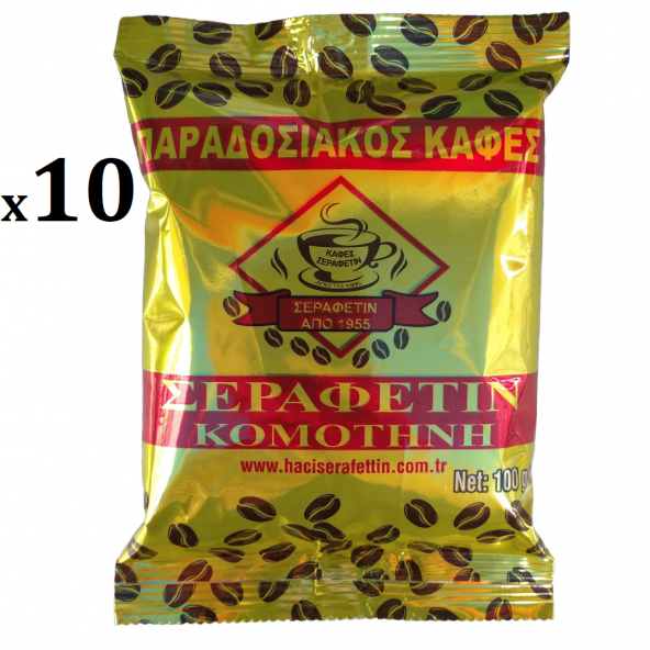 Hacı Şerafettin Gümülcine Türk Kahvesi 1000gr. (100gr.X10)