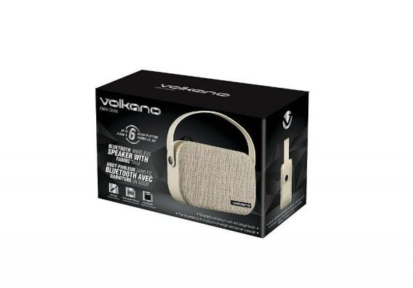 Volkano Fabric Series Kablosuz Bluetooth Hoparlör Açık Gri VK-3020-GRL - 2