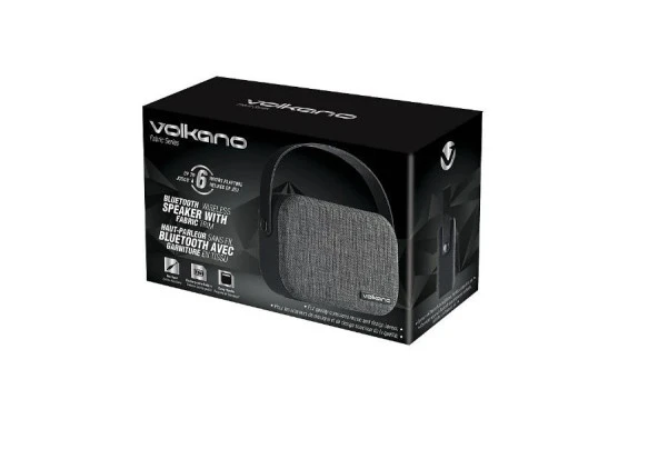Volkano Fabric Series Kablosuz Bluetooth Hoparlör Koyu Gri VK-3020-GRD - 7