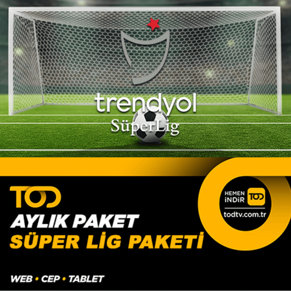 TOD Süper Lig Paketi 1 Aylık 3 Ekran - (Web  Cep  Tablet)
