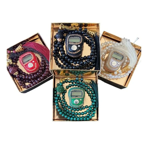 Taşlı Zikirmatik Tesbih Seti - 6