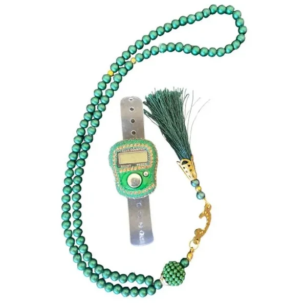 Taşlı Zikirmatik Tesbih Seti - 7