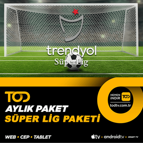 TOD 1 Aylık Süper Lig Paketi - (Web + Cep + Tablet + Smart TV)