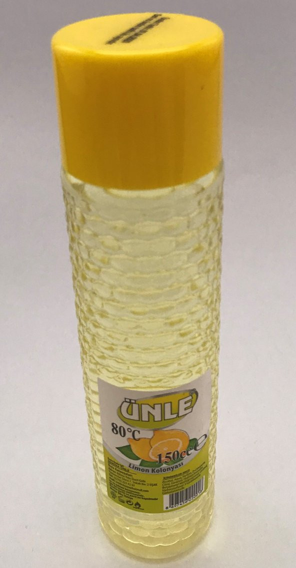 ÜNLE Limon Kolonyası 150 cc 80 Derece Plastik Şişe ÜCRETSİZ KARGO - 4