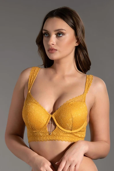 New Bra 3014 Destekli Dantelli Sütyen - 6