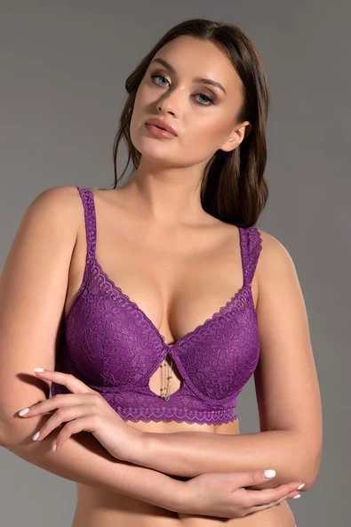 New Bra 3014 Destekli Dantelli Sütyen - 2