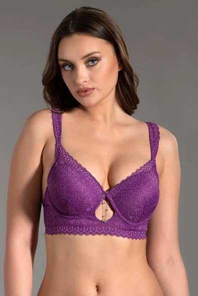New Bra 3014 Destekli Dantelli Sütyen - 1
