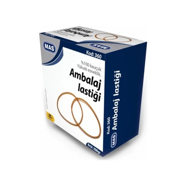 Mas Lastik Kutu %100 Kauçuk 200 GR 360