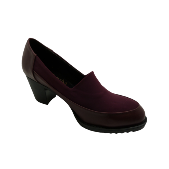 Küçük kalın topuk anne ayakkabısı üstü tekstil PU-tekstil Bayan ayakkabı