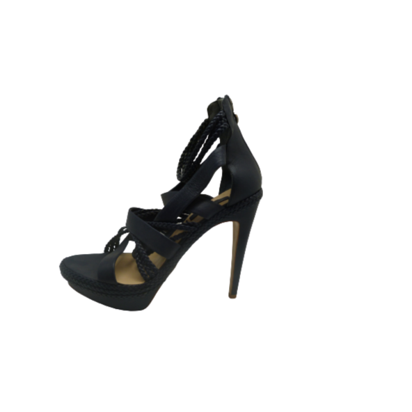 6 bandlı hasırlı açık platformlu Deri Bayan ayakkabı - 2