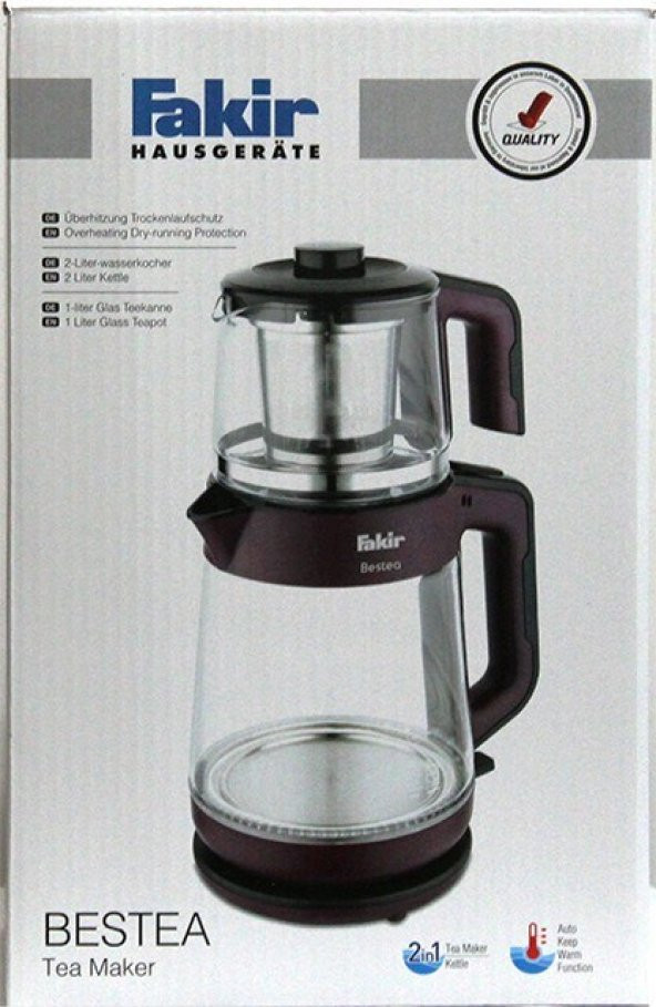 Fakir Bestea 1900 W Cam Çay Makinesi - Violet-Siyah - 3