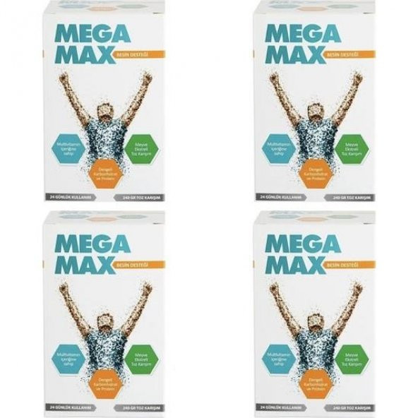 Megamax Kilo Aldırıcı Besin Desteği 240 gr 4 Adet