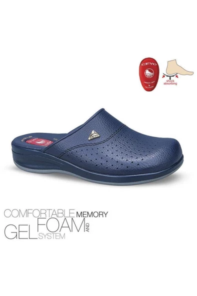 Ceyo 9844 Flex-1 Jelli Anatomik Kadın Sabo Terlik Lacivert 35-40