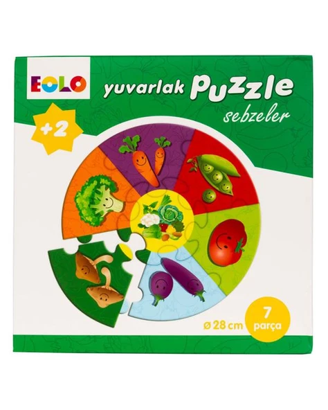 Yuvarlak Puzzle Sebzeler Eolo Yayınları