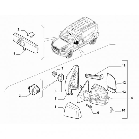Fiat Doblo Ön Kapı Ayna Sinyali Sol  (71765449) - 4