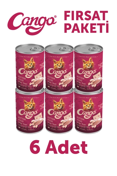 Cango Yavru Yaş Kedi Maması Tavuklu 415Gr 6Lı - 2