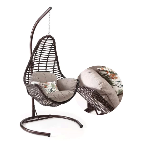 Capri Swing Milas Tekli Rattan Bahçe Salıncağı | Balkon Salıncağı - 5