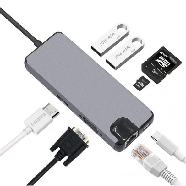 DAYTONA FIX FC09 8Lİ TİPC-2USB TFSD RJ45 HDMI PD - 5