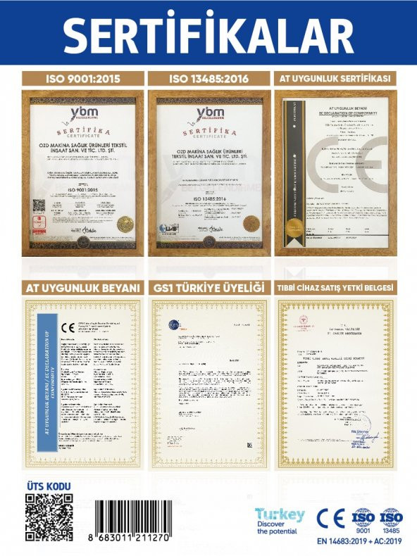 Mir HealthCare, Meltblownlu, Yeni Nesil, 3 Katlı,Cerrahi, 50 adet - 5