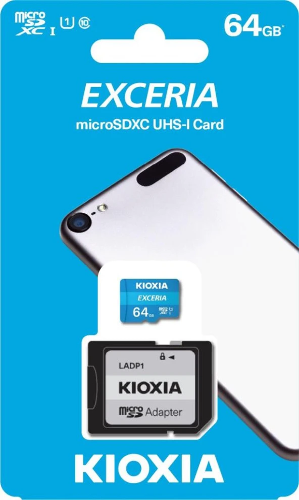 KIOXIA 64GB EXCERIA MICRO SDHC UHS-1 C10 100MB/sn