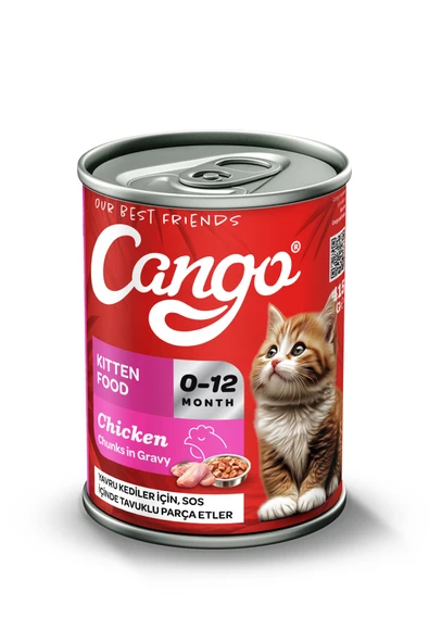Cango Yavru Yaş Kedi Maması Tavuklu 415Gr 12Li - 3