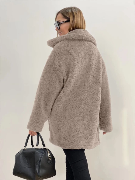 Peluş Rahat Kışlık Ceket - 3