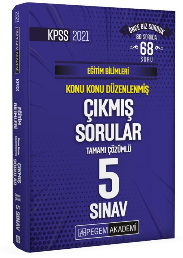 Pegem KPSS Eğitim Bilimleri 5 Sınav Çözümlü Çıkmış Sorular 2021