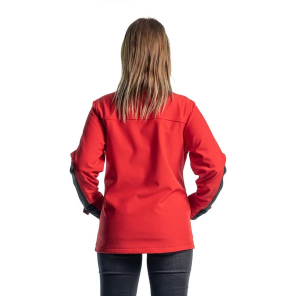 Şensel, Kadın SoftShell Mont, Kırmızı -91E2379- Su İtici - 3