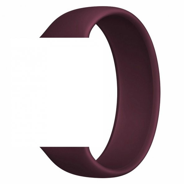 KNY Apple Watch 40 MM İçin Solo Loop Silikon Kayış-Kordon Small Bordo