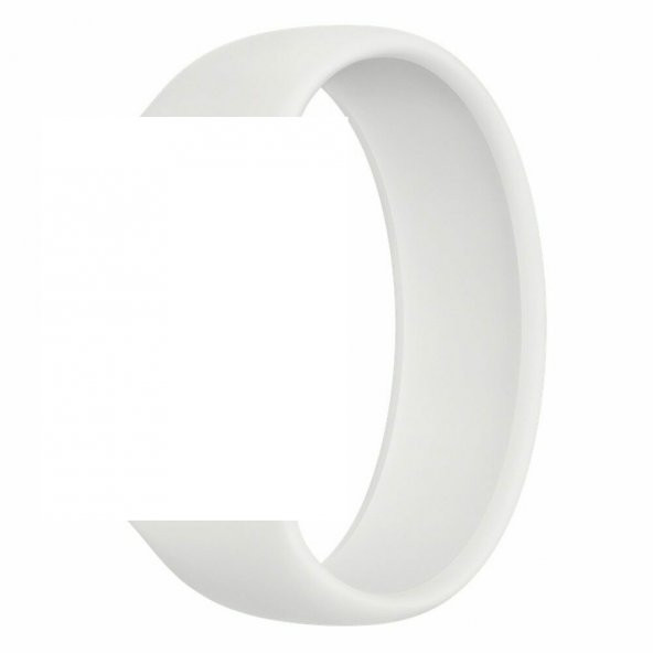 KNY Apple Watch 40 MM İçin Solo Loop Silikon Kayış-Kordon Medium Beyaz