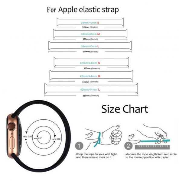 KNY Apple Watch 44 MM İçin Solo Loop Silikon Kayış-Kordon Large Beyaz - 2