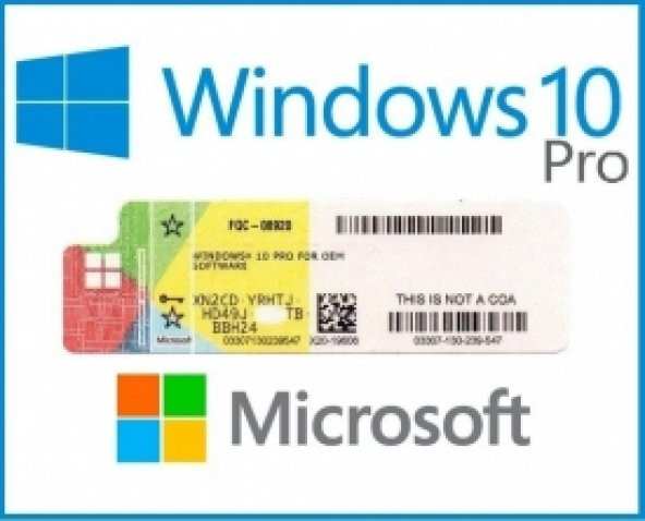 Windows 10 PRO Etiket Stiker FQC-08929 Lisans Key 32&64 Bit Uyumlu Orijinal Ürün - 4