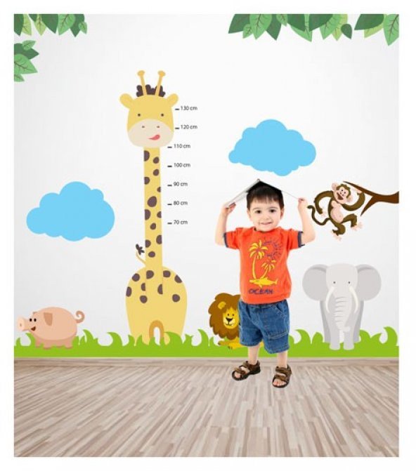 Zürafa Boy Cetveli Dev Duvar Sticker