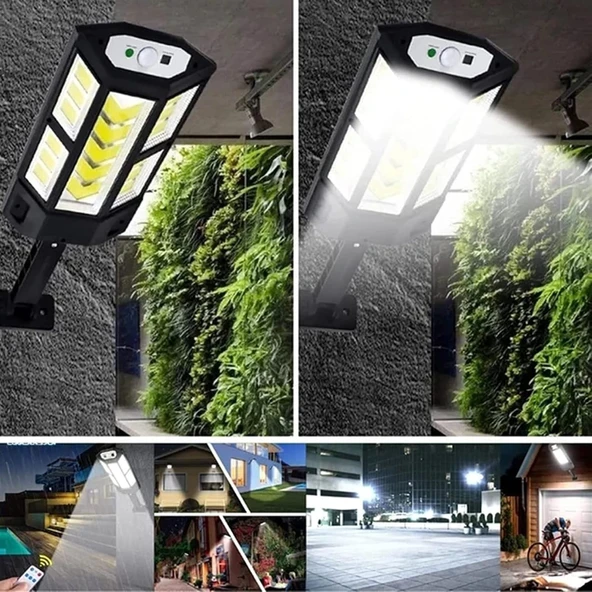 HyMark 249 LED Güneş Enerjili 3 Modlu Şarjlı Kumandalı Solar Aydınlatma Lamba - 7