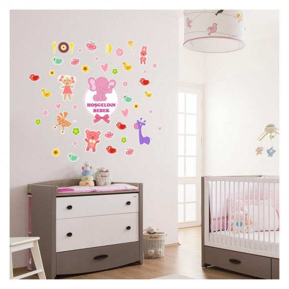 Hoşgeldin Bebek Duvar Sticker 50x70 cm