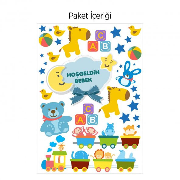 Hoşgeldin Bebek-2 Duvar Sticker 50x70 cm - 2