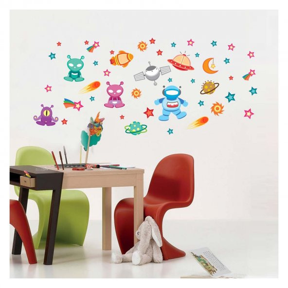 Uzaylılar Duvar Sticker 50x70 cm