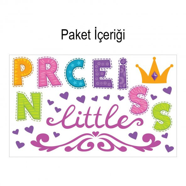 Küçük Prenses 90x64 cm. Duvar Sticker - 2