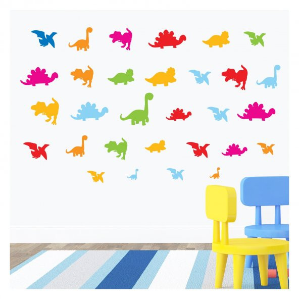 Dinozorlar 148x88 cm Duvar Sticker