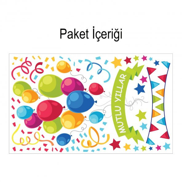 Doğum Günü Partisi-1 151x112 cm Duvar Sticker - 2